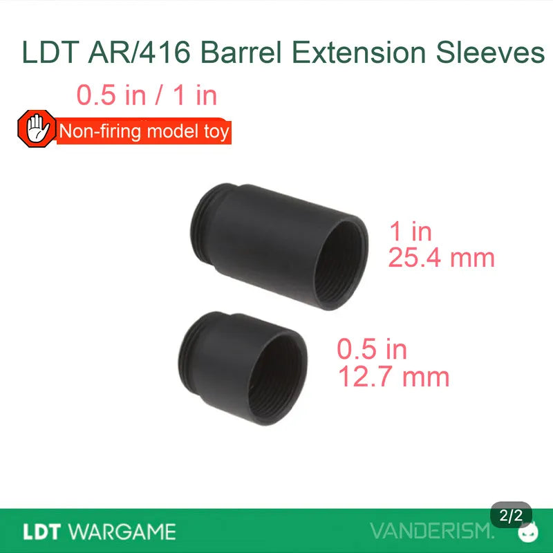 LDT AR/416 Outer-Barrel Extension, 0.5/1 Inch (Pre-Order 50 Hari)