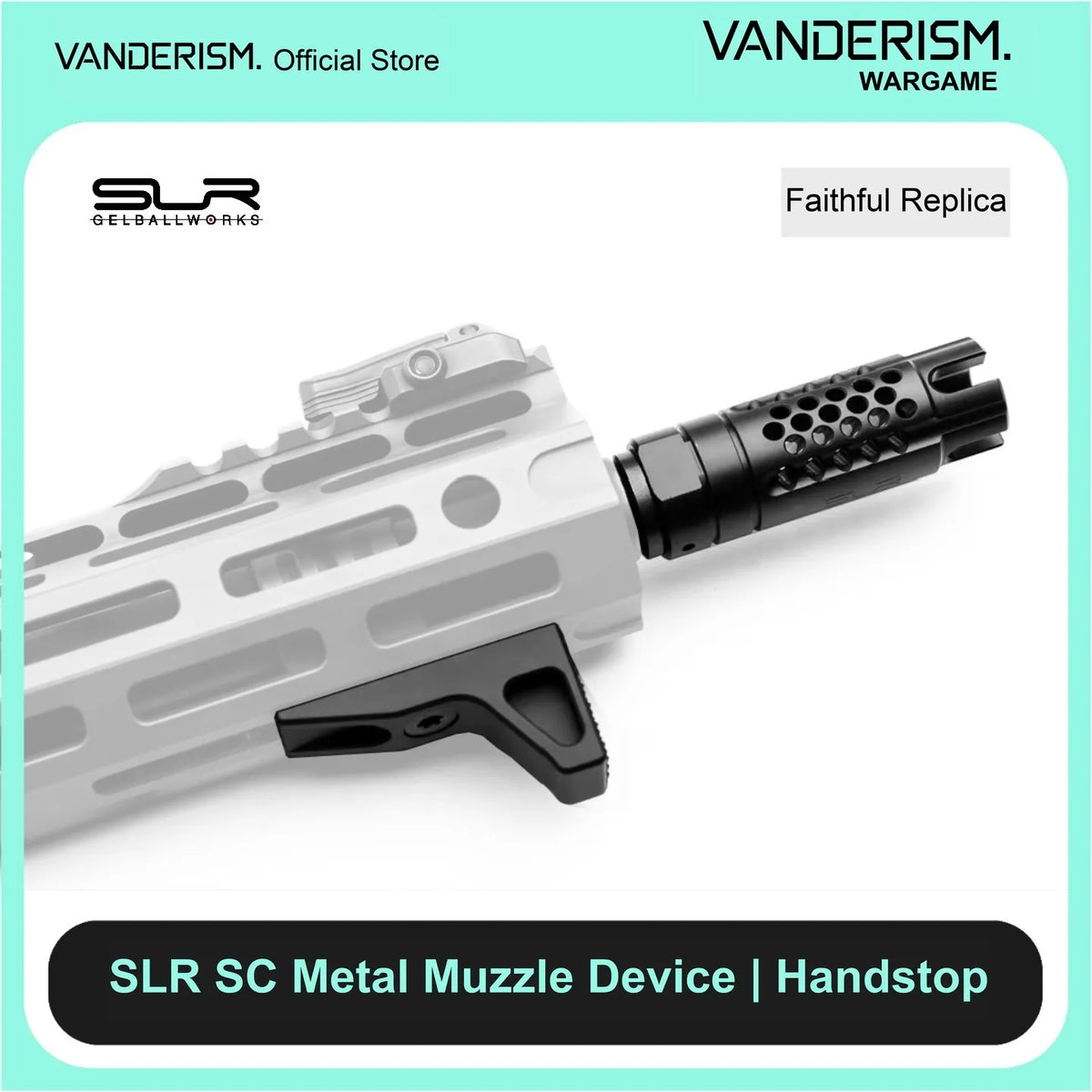 SLR CNC Handstop and SC Metal Flash Hider (Pre-Order 50 Hari)