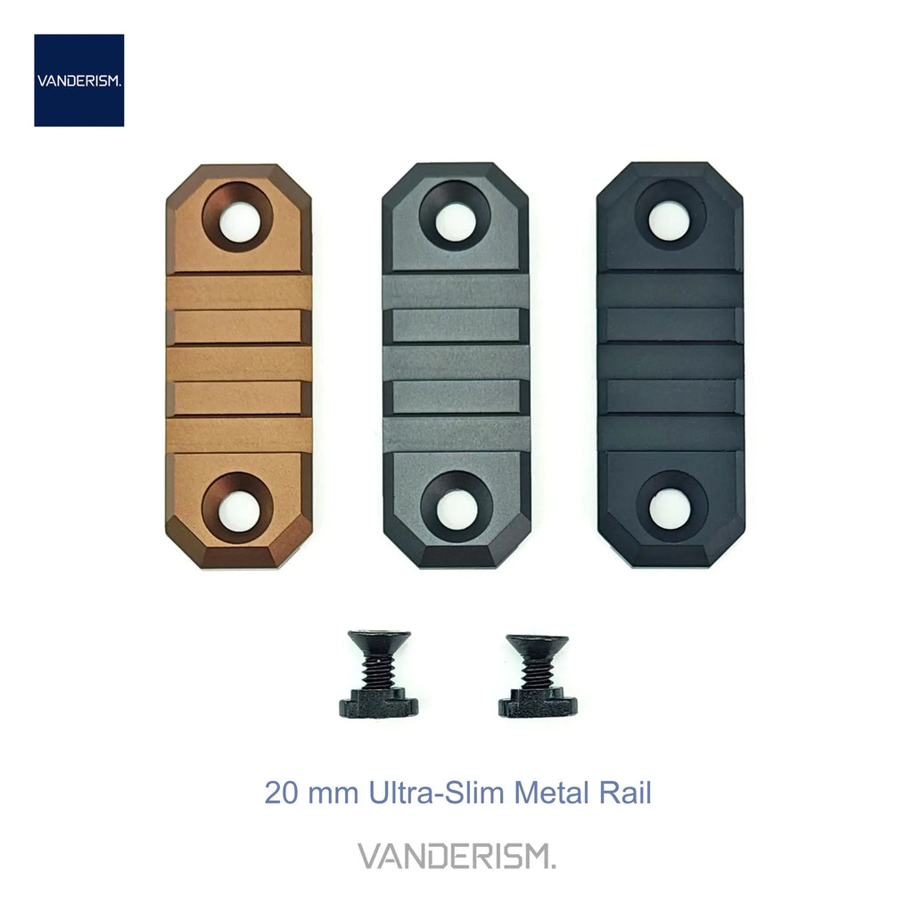 Slim 20mm CNC Rail Sections M LOK KeyMod and SMR (Pre-Order 50 Hari)