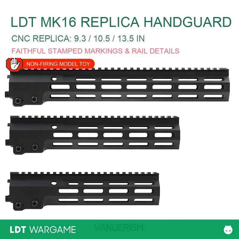 LDT MK16 GEISSELE Replica CNC Metal Handguard, Hard-Anodized, Stamped Recessed Markings (Pre-Order 50 Hari)