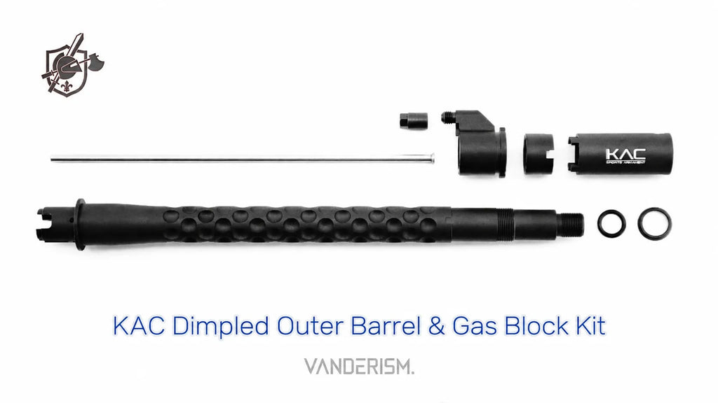 KAC Dimpled Outer Barrel and Gas Block Kit | Gel Blaster WGG WGB (Pre-Order 50 Hari)