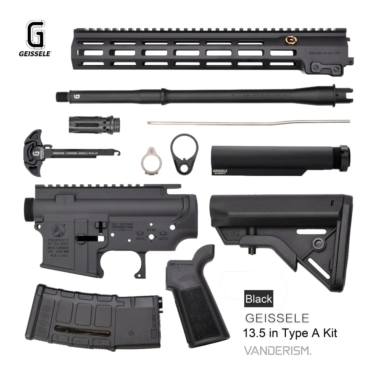 GEISSELE URGI 7075 T6 CNC Metal Body Kits | Gel Blaster WGG WGB (Pre-Order 50 Hari)