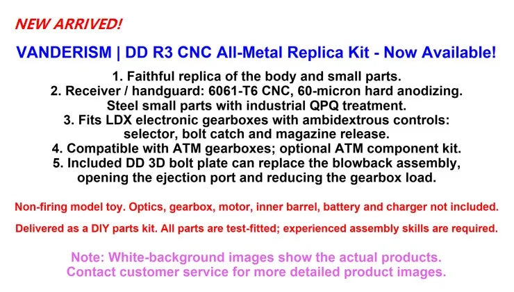 DD RIS3 CNC Metal Body Kit | Gel Blaster WGG WGB (Pre-Order 50 Hari)