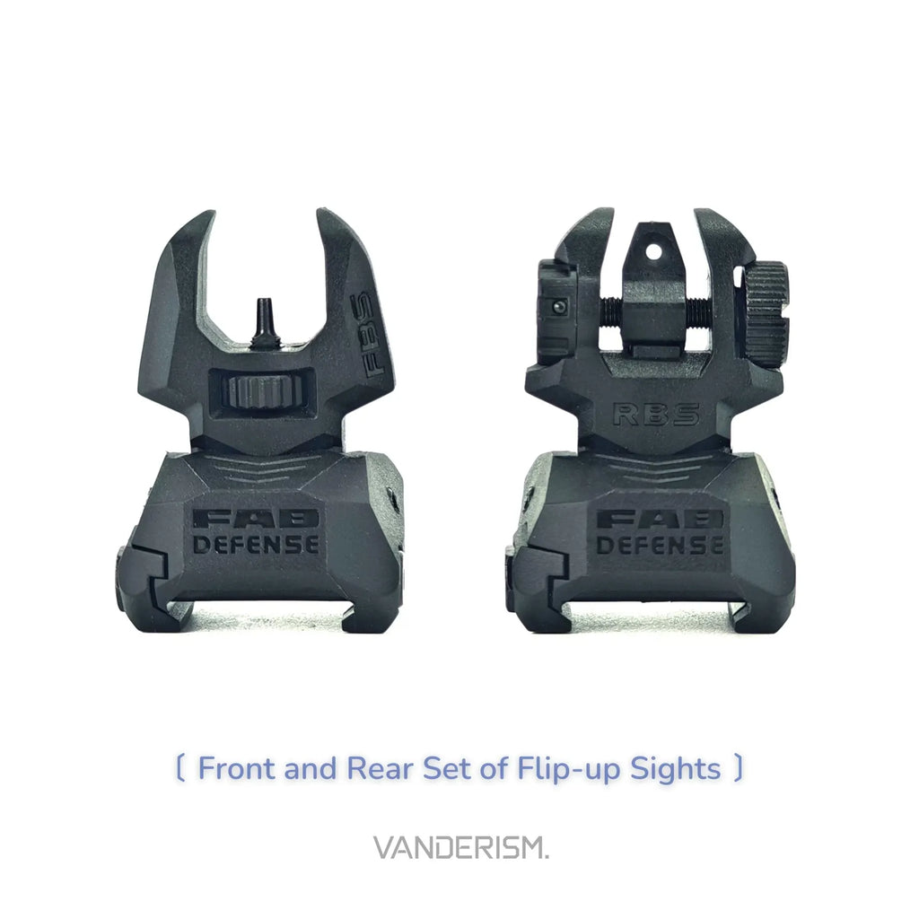 FAB DEFENSE Nylon and 45 Degree Offset Sights | Gel Blaster WGG WGB Airsoft (Pre-Order 50 Hari)