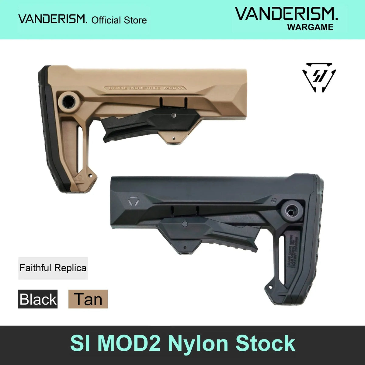 SI MOD2 Nylon Stock | Gel Blaster WGG WGB Airsoft (Pre-Order 50 Hari)