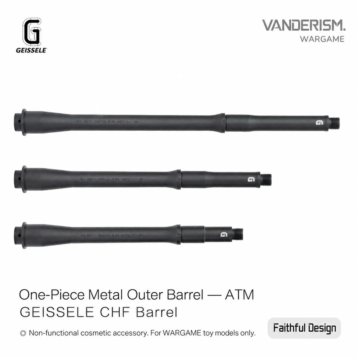 GEISSELE One Piece Outer Barrels for ATM | Gel Blaster WGG WGB (Pre-Order 50 Hari)