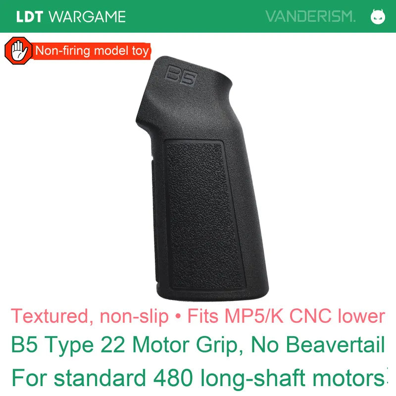 MP5 / MP5K LEE SPORTING LS5 AR-Style Hard-Anodized Aluminum Lower Receiver; B5 Grip without Beavertail Recommended (Pre-Order 50 Hari)