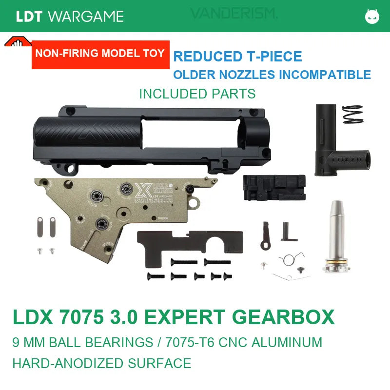 LDX 3.0 Expert CNC 7075 Aluminum Externally Wired Gearbox Shell and Internal Kits (Pre-Order 50 Hari)