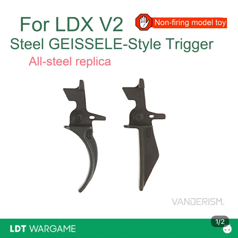 LDT GEISSELE-Style Steel Trigger for LDX V2 or SE Shell-Ejecting Models (Pre-Order 50 Hari)