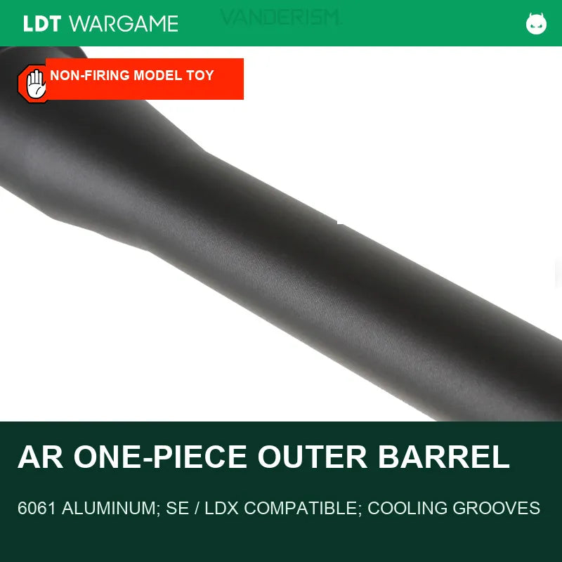 LDT AR One-Piece 6061 Aluminum Outer Barrel with Fine Cooling Grooves, SE/LDX Compatible (Pre-Order 50 Hari)