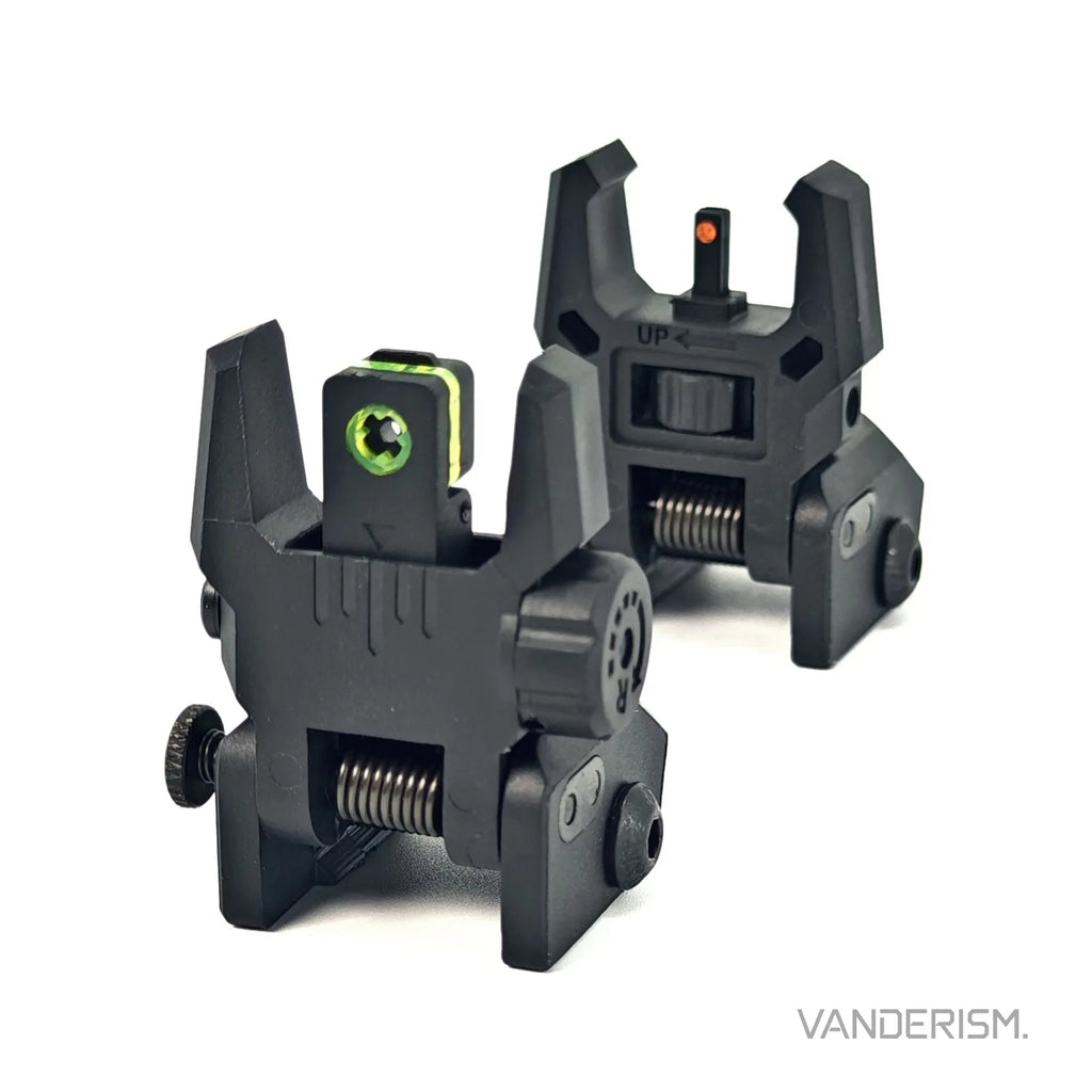 MGPCQB ARMOR Glow Fiber Optic Flip Up Sights | Gel Blaster WGG WGB Airsoft (Pre-Order 50 Hari)