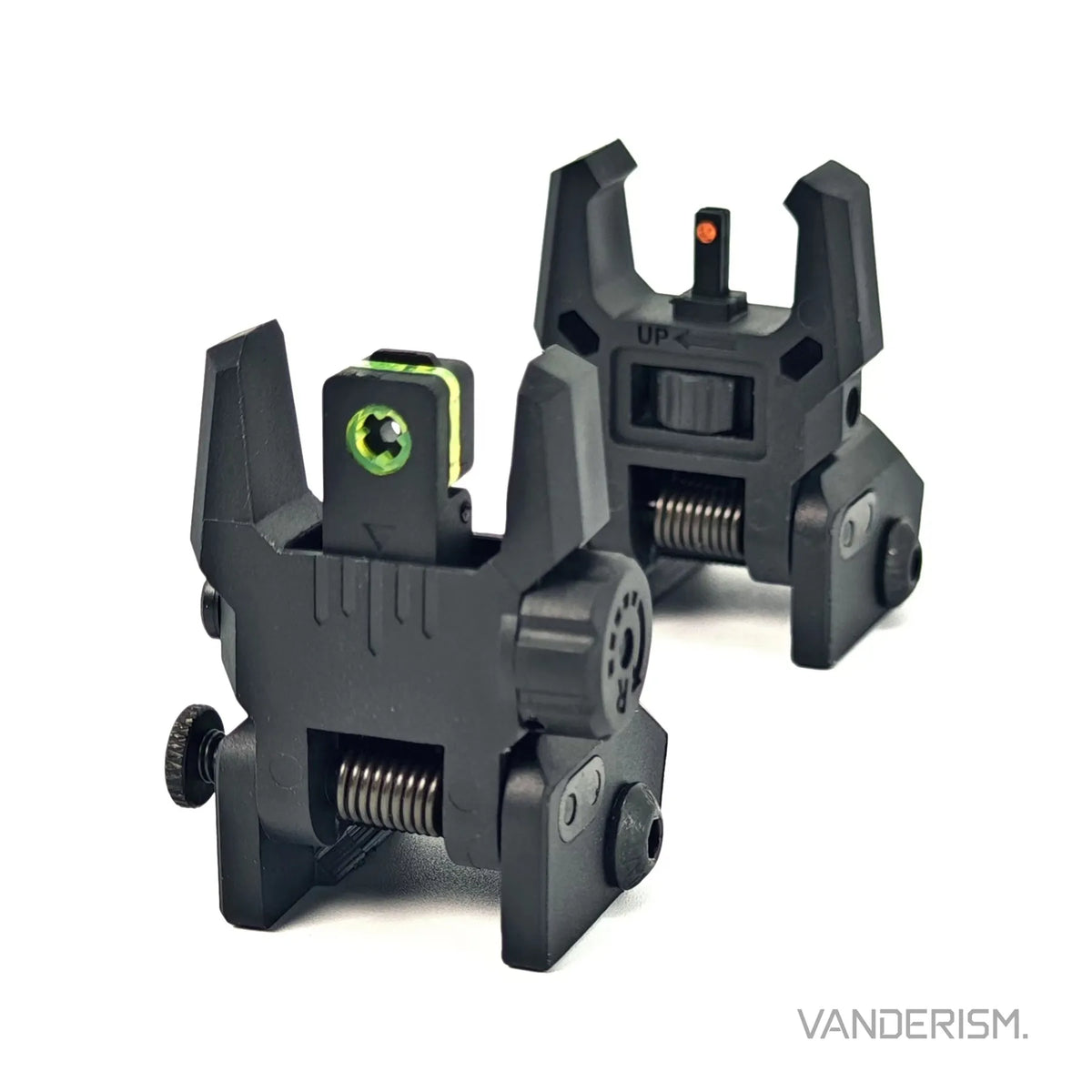 MGPCQB ARMOR Glow Fiber Optic Flip Up Sights | Gel Blaster WGG WGB Airsoft (Pre-Order 50 Hari)