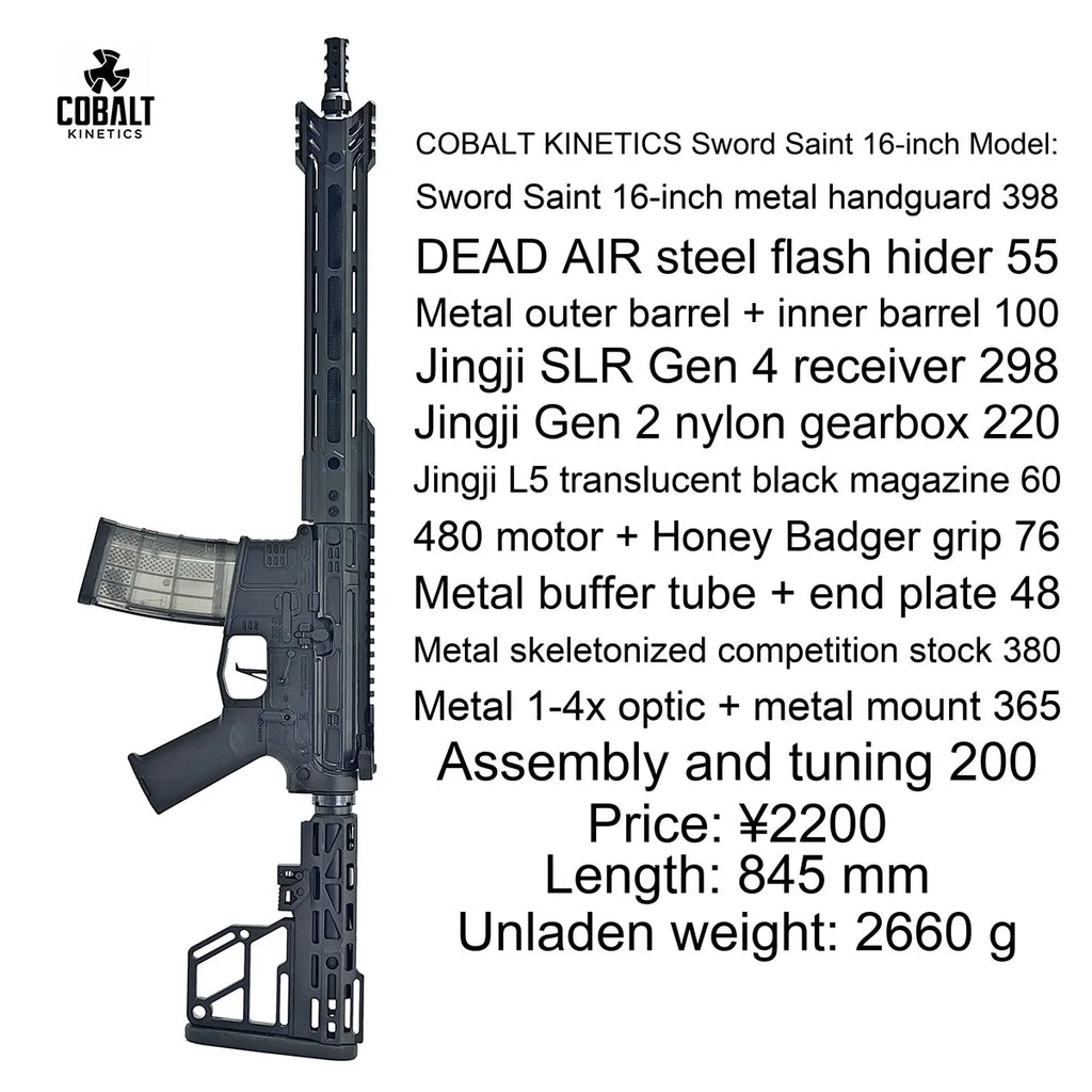 Cobalt Kinetics SLR Gen 4 Custom Gel Blaster (Pre-Order 50 Hari)