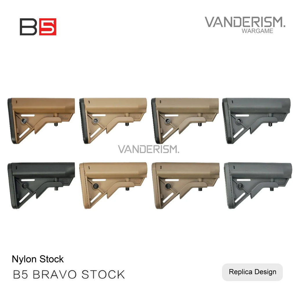 B5 BRAVO Nylon Stock | Gel Blaster WGG WGB Airsoft (Pre-Order 50 Hari)