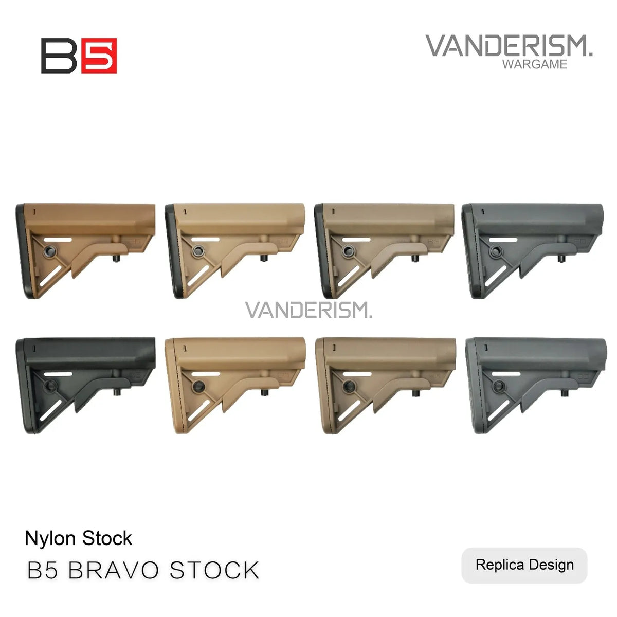 B5 BRAVO Nylon Stock | Gel Blaster WGG WGB Airsoft (Pre-Order 50 Hari)
