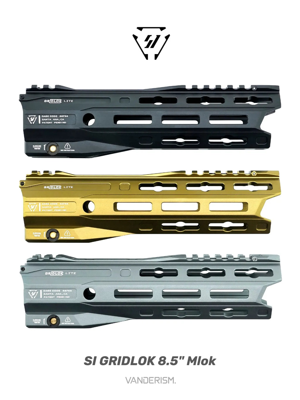 SI GRIDLOK Gen 3 Quick Release Metal Handguard | Gel Blaster WGG WGB Airsoft (Pre-Order 50 Hari)