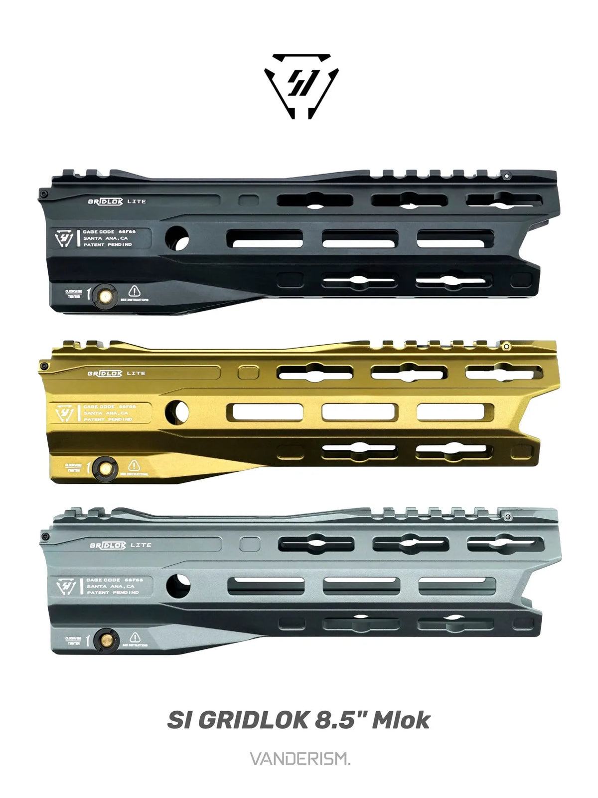 SI GRIDLOK Gen 3 Quick Release Metal Handguard | Gel Blaster WGG WGB Airsoft (Pre-Order 50 Hari)